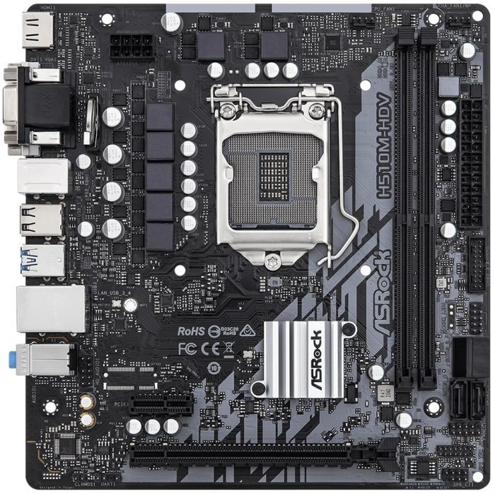 Материнська плата ASRock H510M-HDV_R2.0 s1200 H510M 2xDDR4 HDVI mATX