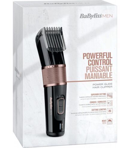 Машинка для стрижки, Babyliss, E974E, 1 насадка, чорний