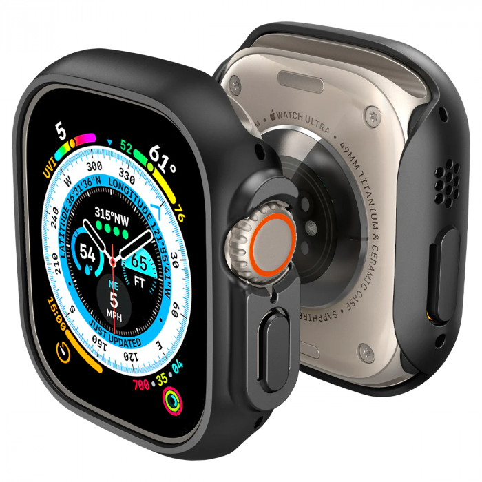 Чохол-накладка Spigen для Apple Watch Ultra (49mm) Thin Fit, Black