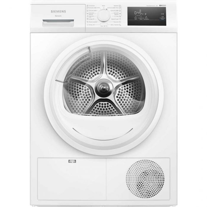 Сушильна машина Siemens тепловий насос, 8кг, A++, 60см, дисплей, білий