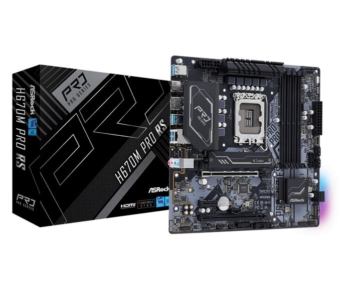 Материнська плата ASRock H670M PRO RS s1700 H670M 4xDDR4 HDMI DP mATX