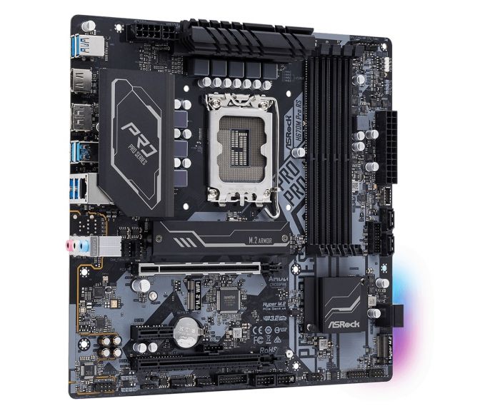 Материнська плата ASRock H670M PRO RS s1700 H670M 4xDDR4 HDMI DP mATX