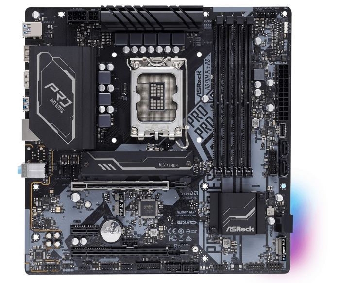 Материнська плата ASRock H670M PRO RS s1700 H670M 4xDDR4 HDMI DP mATX