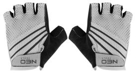 Рукавички велосипедні Neo Tools, синтетична шкіра, протиковзкі, антивібраційне набивання, р. XL, білий