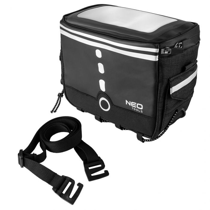 Сумка велосипедна Neo Tools, поліестер 600D, водонепроникна, 23х12х17см, чорний