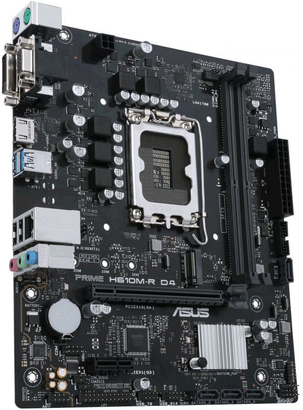 Материнcька плата ASUS PRIME H610M-R D4-SI s1700 H610 2xDDR4 M.2 HDMI VGA DP mITX WHITE BOX WITH ACCESSORY