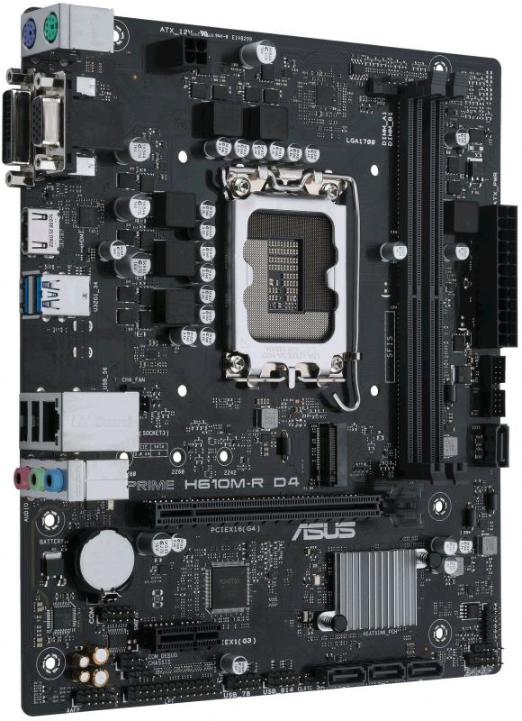 Материнcька плата ASUS PRIME H610M-R D4-SI s1700 H610 2xDDR4 M.2 HDMI VGA DP mITX WHITE BOX WITH ACCESSORY