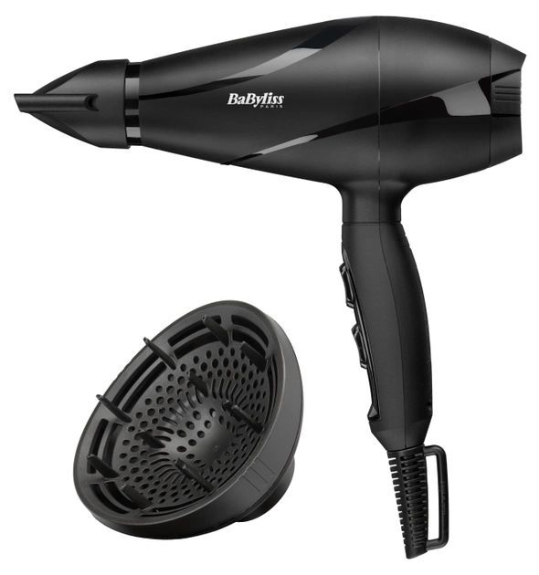Фен Babyliss, 6613DE, 2200 Вт, 1 концентратор, дифузор, чорний