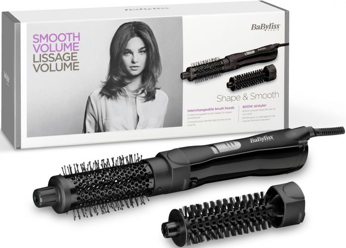 Babyliss, AS82E,  Фен-щітка 800 Вт, 2 насадки, чорний
