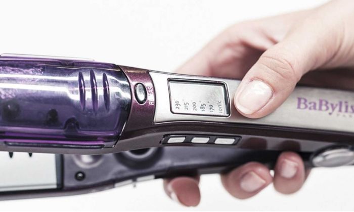 Щипці для волосся Babyliss ST395E, іонізація, з паром, фіолетовий