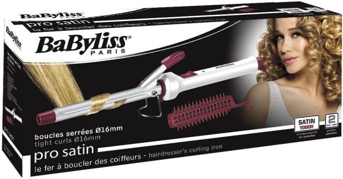 Щипці для завивки Babyliss, 271CE, 16 мм, 22 Вт, біло-бордовий