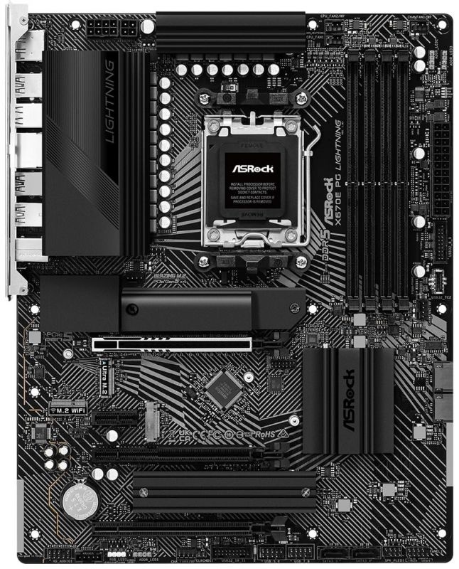 Материнська плата ASRock X670E PG LIGHTNING sAM5 X670 4xDDR5 M.2 HDMI DP