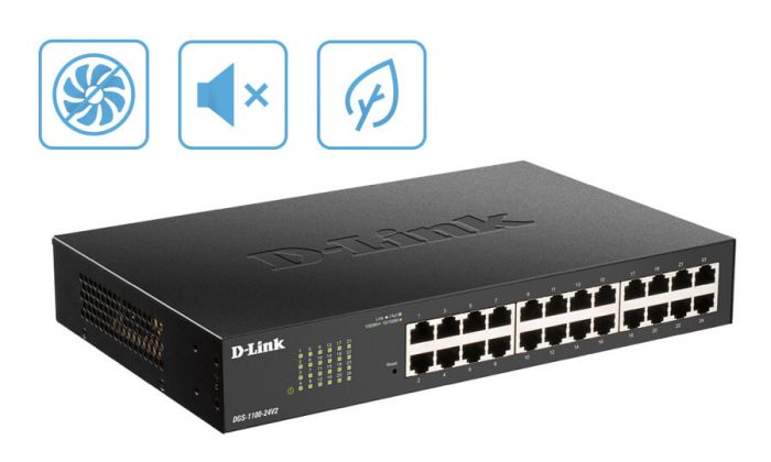 Комутатор D-Link DGS-1100-24V2 24xGE, EasySmart