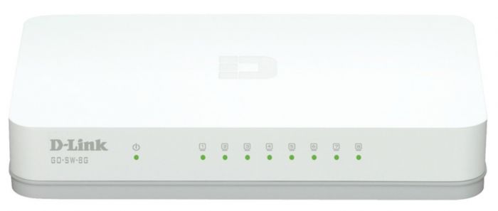 Комутатор D-Link GO-SW-8G/E 8xGE, Некерований