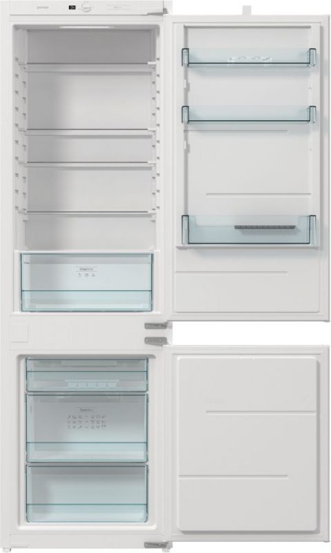 Вбуд. холодильник з мороз. камерою Gorenje, 177х55х54см, 2 двері, 180(68)л, А+, NF+, Зона св-ті, LED дисплей, Білий