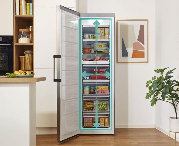 Морозильна камера Gorenje, Висота - 185см, Глибина-66 см,  280л, А++, NF, Дисплей, Інвертор, матов.нерж