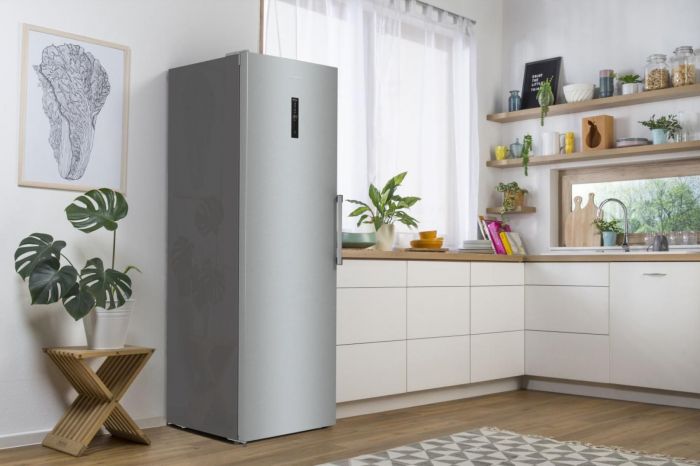 Морозильна камера Gorenje, Висота - 185см, Глибина-66 см,  280л, А++, NF, Дисплей, Інвертор, матов.нерж