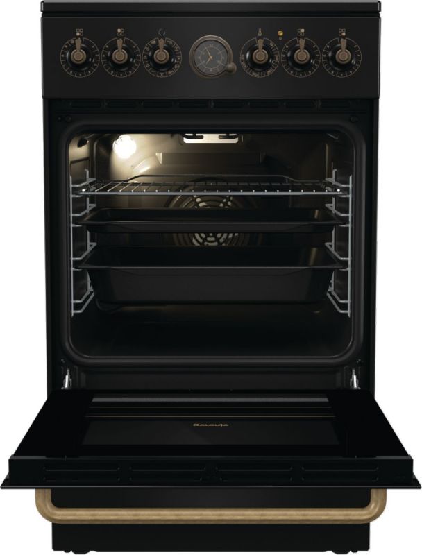 Плита Gorenje електрична склокерамічна, 70л, ExtraSteam, 50x60см, чорний