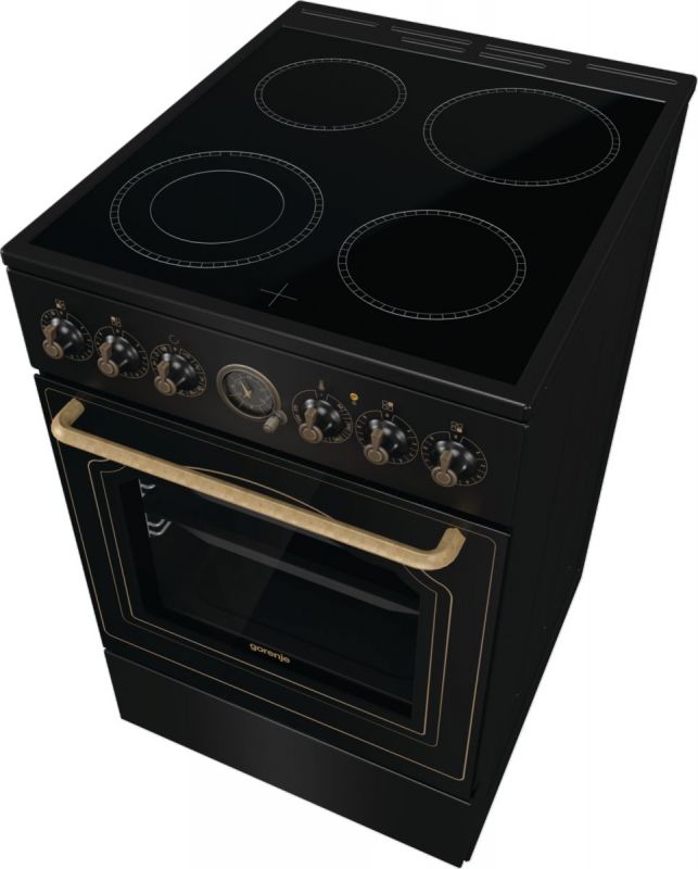 Плита Gorenje електрична склокерамічна, 70л, ExtraSteam, 50x60см, чорний