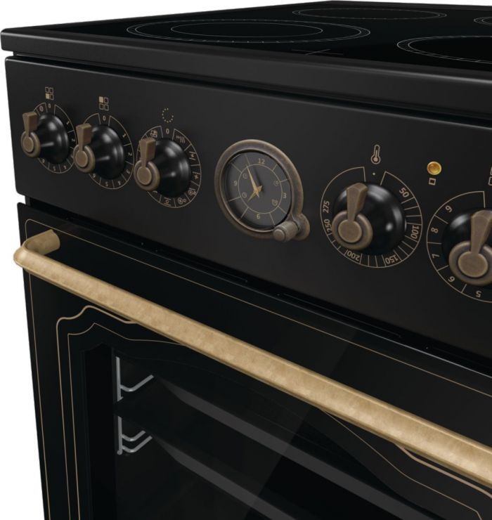 Плита Gorenje електрична склокерамічна, 70л, ExtraSteam, 50x60см, чорний