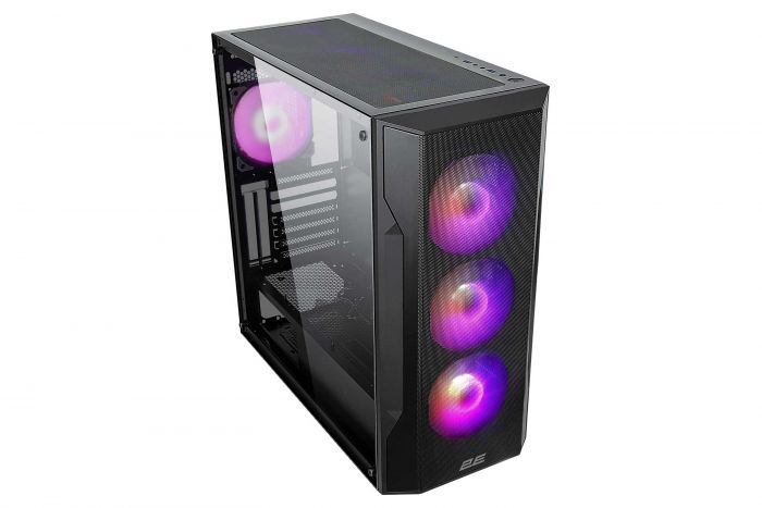 Корпус 2E GAMING SPLENDOR G4301, без БЖ, 2xUSB 3.0, 1xUSB Type-C, 4x120mm ARGB fans, controller with remote, TG Side Panel, EATX, Black