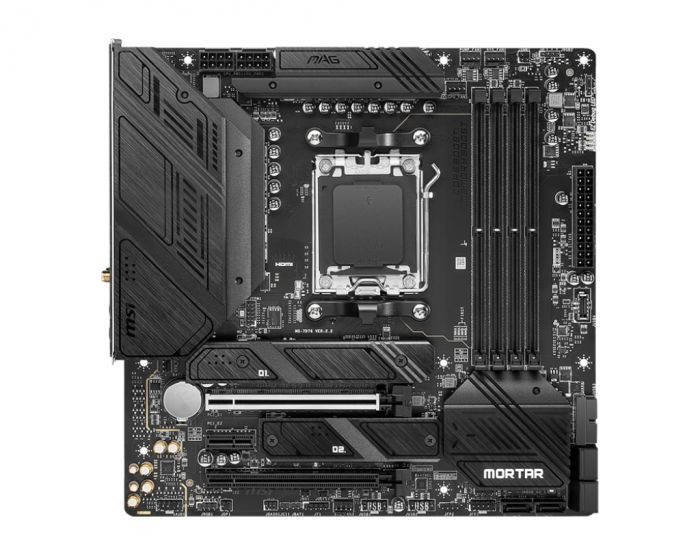 Материнcька плата MSI MAG B650M MORTAR WIFI sAM5 B650 4xDDR5 M.2 USB HDMI DP WiFi BT mATX