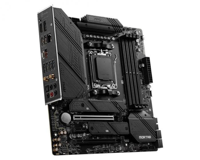 Материнcька плата MSI MAG B650M MORTAR WIFI sAM5 B650 4xDDR5 M.2 USB HDMI DP WiFi BT mATX