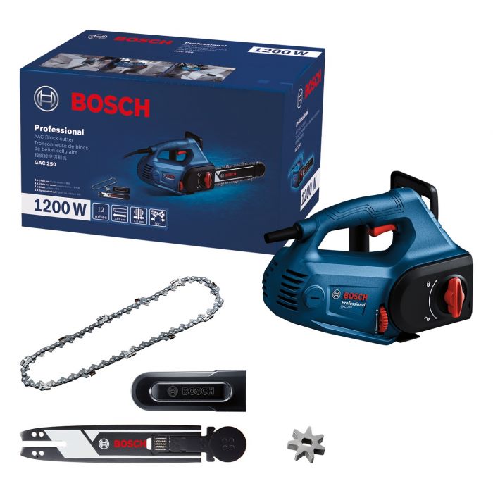 Пила для газобетонных блоків Bosch Professional GAC 250, 1200 Вт, 330 мм, 3/8, 5000 об/мин, 4.7 кг