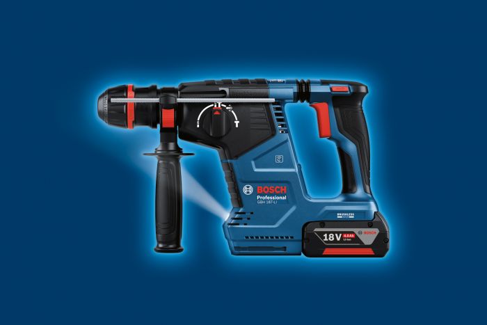 Перфоратор Bosch GBH 187-LI ONE Chuck акумуляторний, 2*18 В 5 Аг, с 2 акб GBA 18V 5.0Ah, 2.4 Дж, 980 об/хв, 2.9 кг