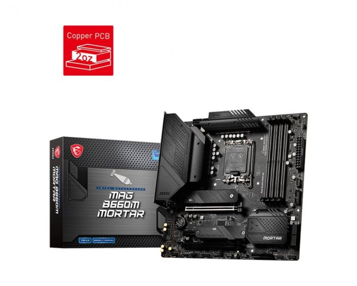 Материнcька плата MSI MAG B660M MORTAR DDR4 s1700 B660 4xDDR4 M.2 HDMI DP mATX