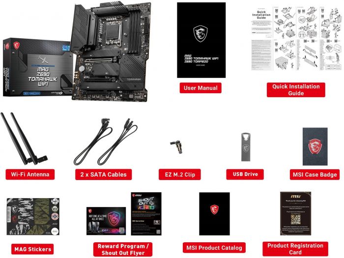 Материнcька плата MSI MAG Z690 TOMAHAWK WIFI s1700 Z690 4xDDR5 M.2 HDMI DP WiFi BT ATX