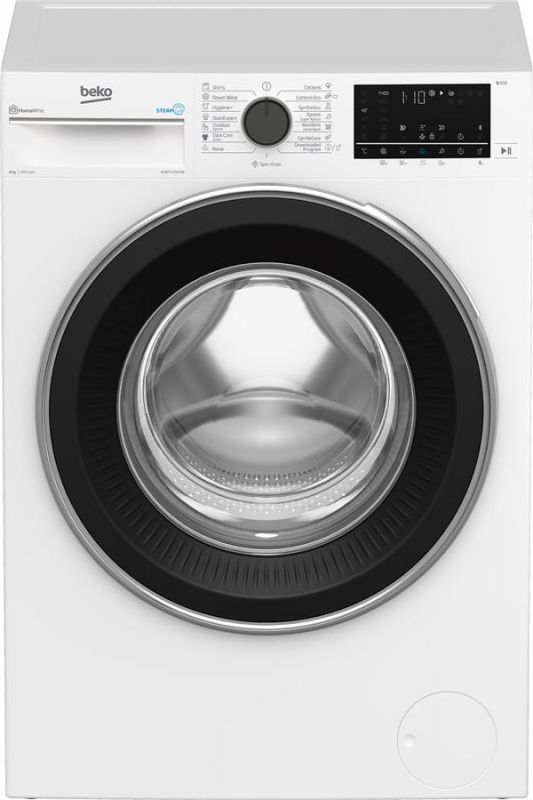 Пральна машина Beko фронтальна, 9кг, 1400, A+++, 55см, дисплей, SMART, ПАР, інв., білий