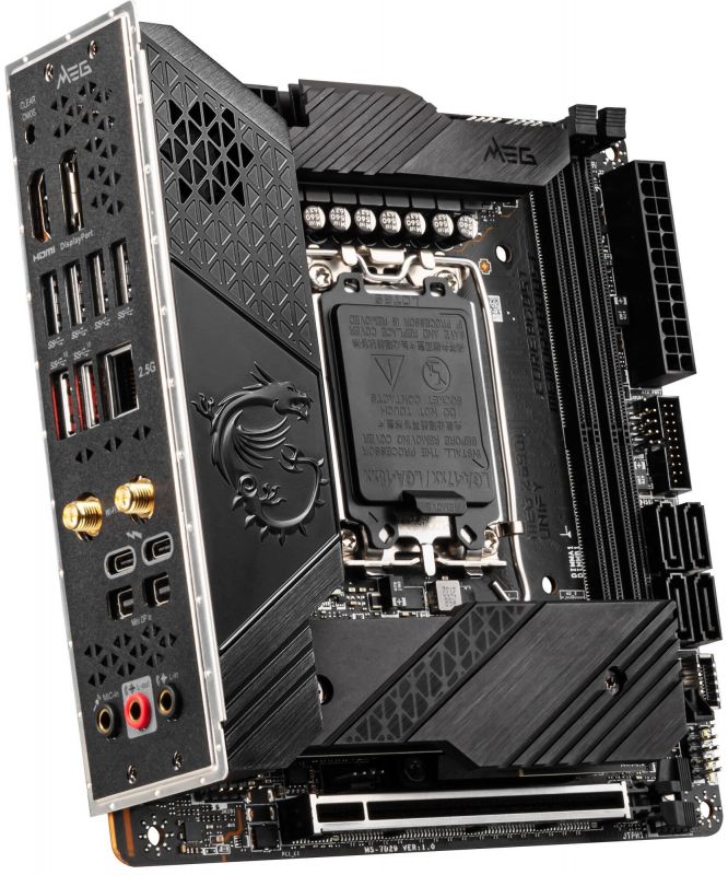 Материнcька плата MSI MEG Z690I UNIFY s1700 Z690 2xDDR5 M.2 HDMI DP WiFi BT mITX