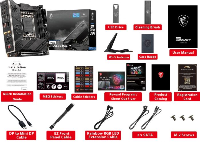 Материнcька плата MSI MEG Z690I UNIFY s1700 Z690 2xDDR5 M.2 HDMI DP WiFi BT mITX
