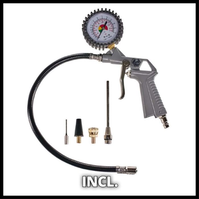 Компресор безмасляний Einhell TC-AC 190 OF Set, 1100 Вт, 190 л/хв, 8 бар, 5 кг