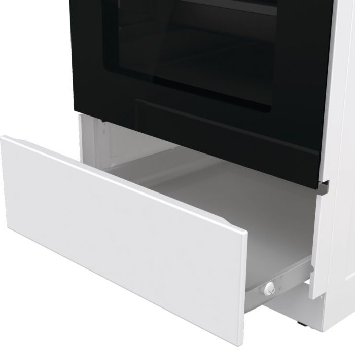 Плита Gorenje комбінована, 70л, 50x60см, дисплей, програматор IconLed, емальовані реш, білий