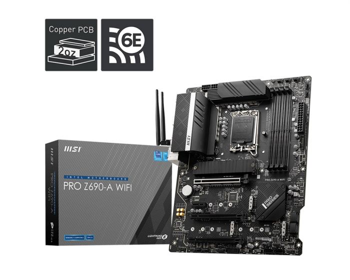 Материнcька плата MSI PRO Z690-A WIFI s1700 Z690 4xDDR5 M.2 HDMI DP WiFi BT ATX