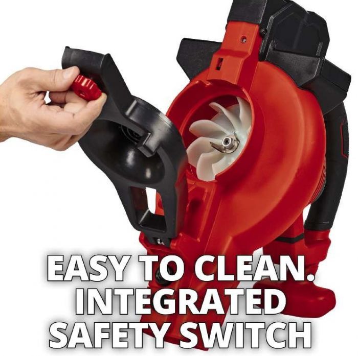 Пилосос садовий акум Einhell GE-LB 36/230 Li E - Solo, 36В, PXC, 8000-14000 об/хв, 700 м3/год, 230 км/год, 45 л, 3.1 кг (без АКБ і ЗП)