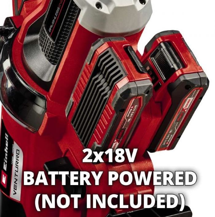 Пилосос садовий акум Einhell VENTURRO 36/240, 36В, PXC, 8000-15000 об/хв, 740 м3/год, 240 км/год, 45 л, 3.55 кг (без АКБ і ЗП)