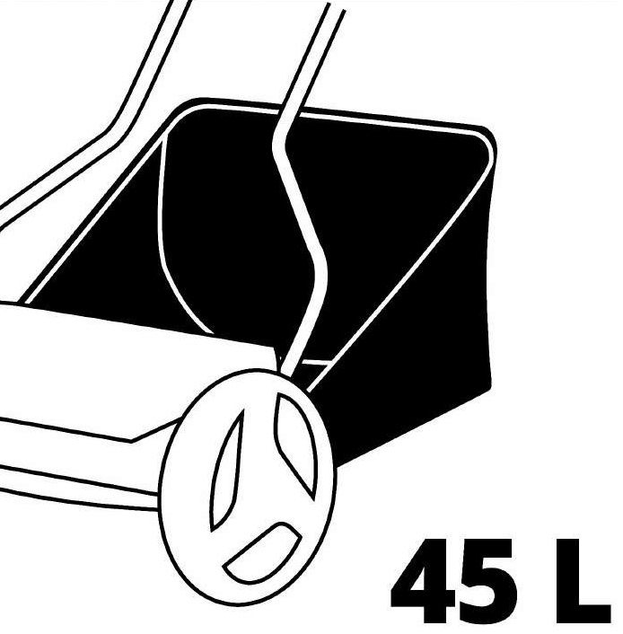 Газонокосарка  акум ручна Einhell GE-HM 18/38 Li - Solo, 18В, PXC, 38 см, 45 л, 14-38 мм, 10.5 кг (без АКБ і ЗП)