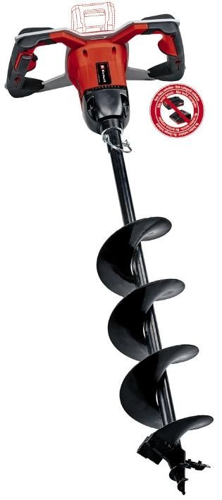 Грунтовий бур акумуляторний Einhell GP-EA 18/150 Li BL - Solo, 18В, PXC, 125 об/хв, бур 80/15 см, 5.7 кг (без АКБ і ЗП)