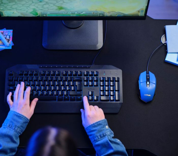 Миша Trust GXT 109 FELOX RGB Blue
