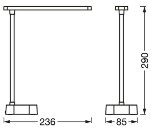 Лампа настільна світодіодна LEDVANCE LED PANAN FOLD 5W 4000K (плавно димується)