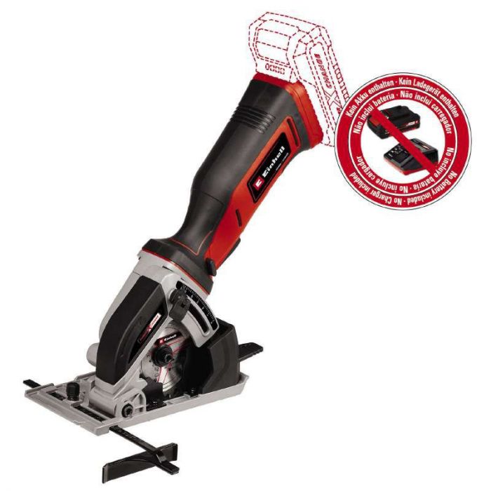 Міні-пила циркулярна Einhell TE-CS 18/89 Li - Solo акум., PXC, 18В, 3500 об/хв, диск 89х10 мм, 1.72 кг (без АКБ і ЗП)