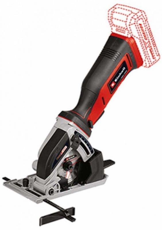 Міні-пила циркулярна Einhell TE-CS 18/89 Li - Solo акум., PXC, 18В, 3500 об/хв, диск 89х10 мм, 1.72 кг (без АКБ і ЗП)