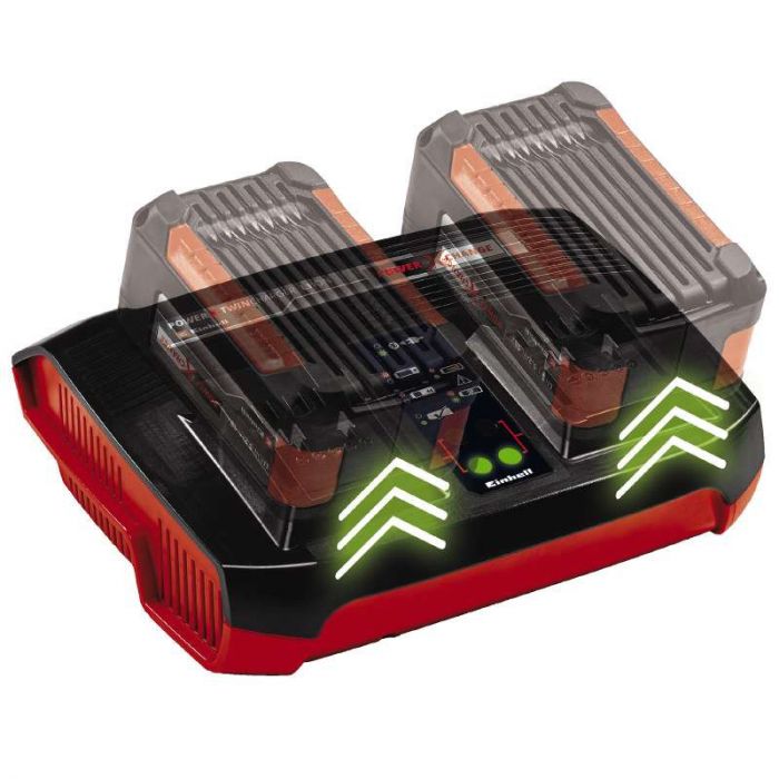 Набір акумуляторів + зарядний пристрій Einhell 18V 2x4.0Ah Twincharger Kit, PXC, 2.2 кг