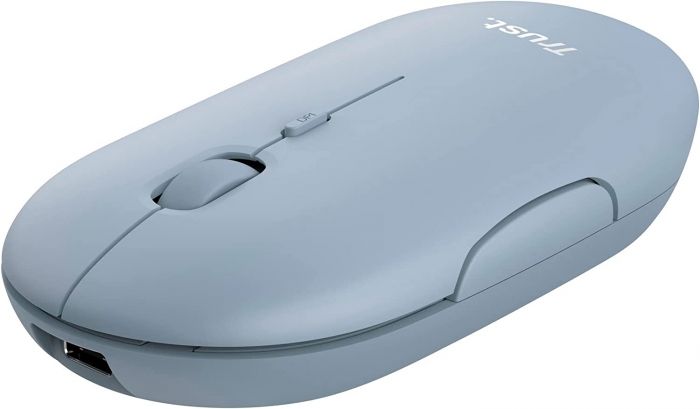 Миша Trust Puck Rechargeable Ultra-Thin BT WL Silent Blue