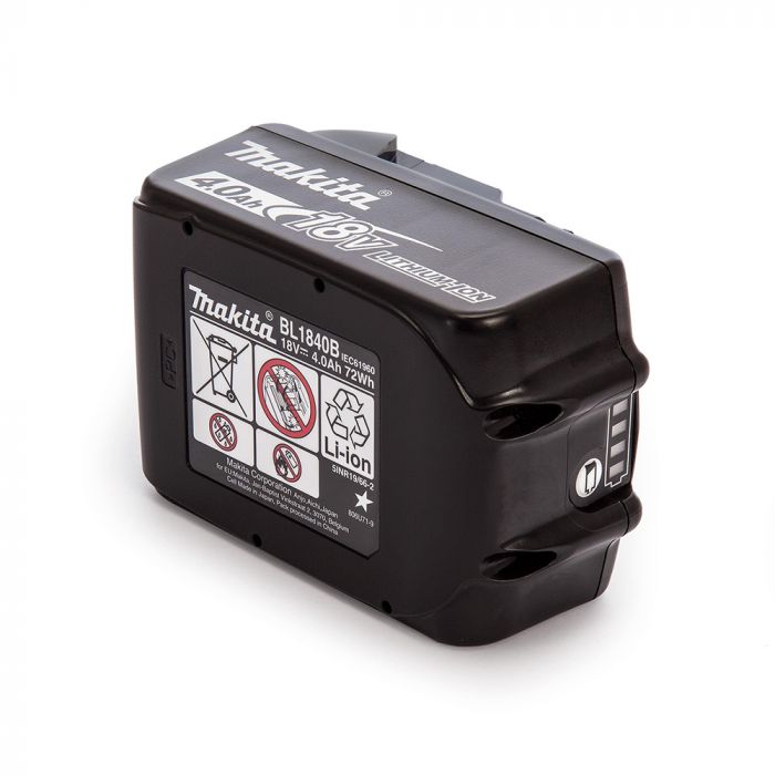 Акумулятор Makita BL1840B, LXT , Li-Ion, 18В, 4Аг, індикація розряду