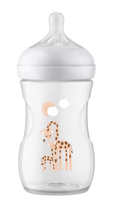 Пляшечка Philips Avent для годування Natural Природний Потік, 260 мл.1 шт. Жираф