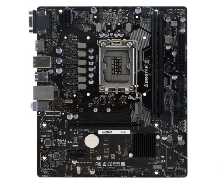 Материнська плата Biostar H610MHP s1700 H610 2xDDR4 HDMI D-Sub mATX